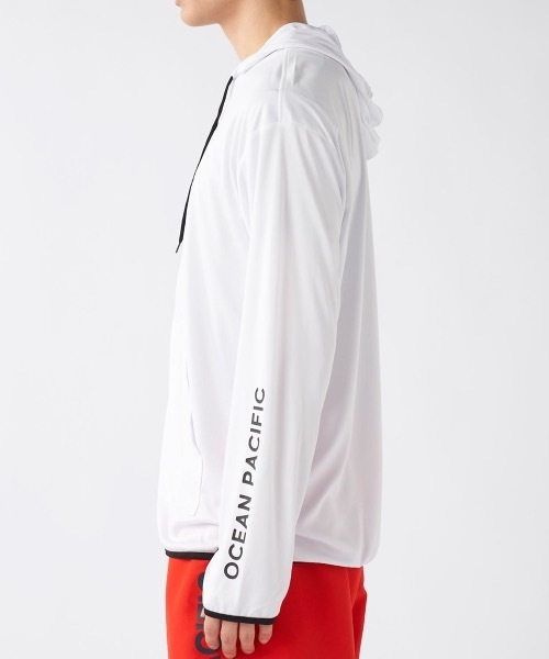 Ocean Pacific（オーシャンパシフィック）の「【OP/オーピー】水陸両用UVパーカー　ラッシュパーカー（ラッシュガード・メンズ・ブラック/ホワイト/杢グレー・X-LARGE/LARGE/SMALL/MEDIUM）」の16枚目の写真