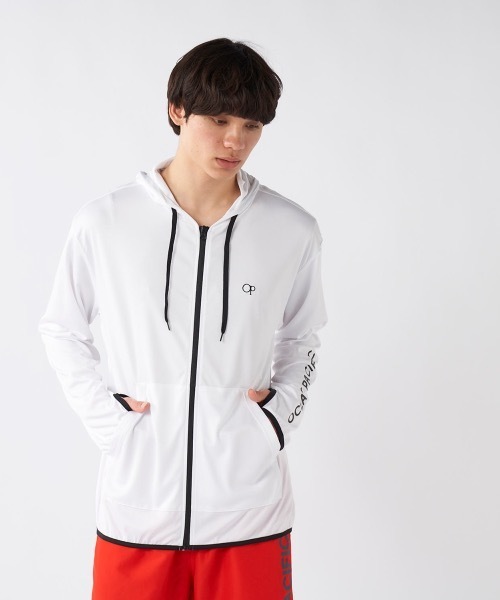 Ocean Pacific（オーシャンパシフィック）の「【OP/オーピー】水陸両用UVパーカー　ラッシュパーカー（ラッシュガード・メンズ・ブラック/ホワイト/杢グレー・X-LARGE/LARGE/SMALL/MEDIUM）」の13枚目の写真