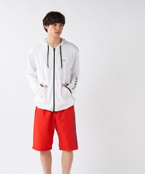 Ocean Pacific（オーシャンパシフィック）の「【OP/オーピー】水陸両用UVパーカー　ラッシュパーカー（ラッシュガード・メンズ・ブラック/ホワイト/杢グレー・X-LARGE/LARGE/SMALL/MEDIUM）」の4枚目の写真