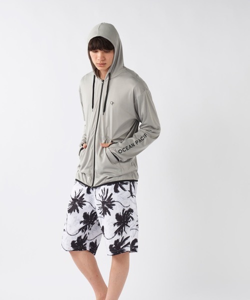 Ocean Pacific（オーシャンパシフィック）の「【OP/オーピー】水陸両用UVパーカー　ラッシュパーカー（ラッシュガード・メンズ・ブラック/ホワイト/杢グレー・X-LARGE/LARGE/SMALL/MEDIUM）」の17枚目の写真