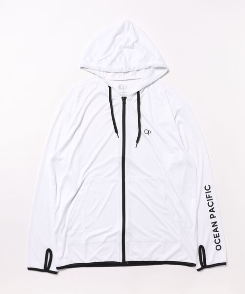 Ocean Pacific（オーシャンパシフィック）の「【OP/オーピー】水陸両用UVパーカー　ラッシュパーカー（ラッシュガード・メンズ・ブラック/ホワイト/杢グレー・X-LARGE/LARGE/SMALL/MEDIUM）」の21枚目の写真