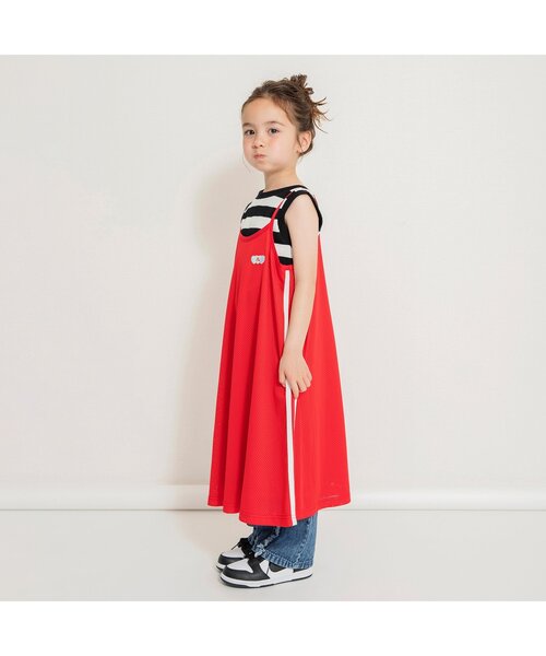 BREEZE（ブリーズ）の「【ジュニア対応】メッシュキャミワンピ（ワンピース・キッズ・グリーン/レッド・80/90/100/110/120/130/140）」の4枚目の写真