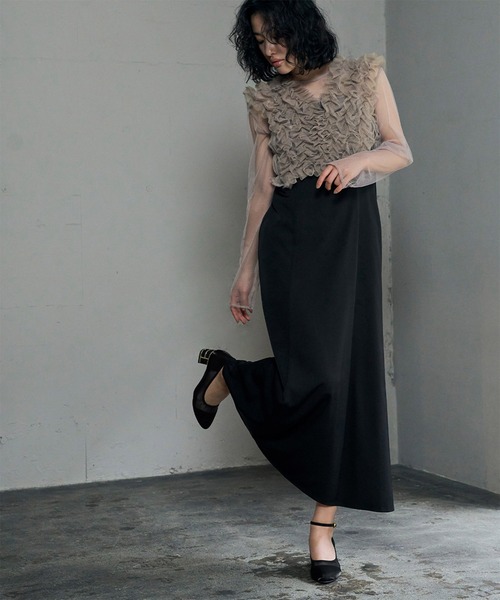 girl(ガール)の「グリッター チャンキーヒール シアー パンプス 結婚式 パーティー お呼ばれ オケージョン(パンプス・レディース・ブラック/シルバー/ベージュ・S/M/L/2L)」の8枚目の写真
