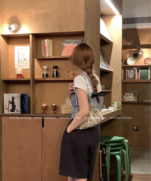 DEVICE（デバイス）の「メタルシルバー ビーズ ミニ ハンドバッグ キラキラ 韓国ファッション 肩掛けバッグ 韓国ストリート ストリートファッション（ハンドバッグ・レディース・シルバー・FREE）」の17枚目の写真