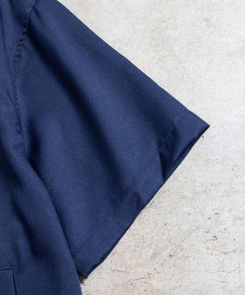 COMMON WARE（コモンウェアー）の「COMMONWARE:コーチシャツジャケットS/S（シャツ/ブラウス・メンズ・ネイビー/ブラック/チャコールグレー・M/XL/L）」の10枚目の写真