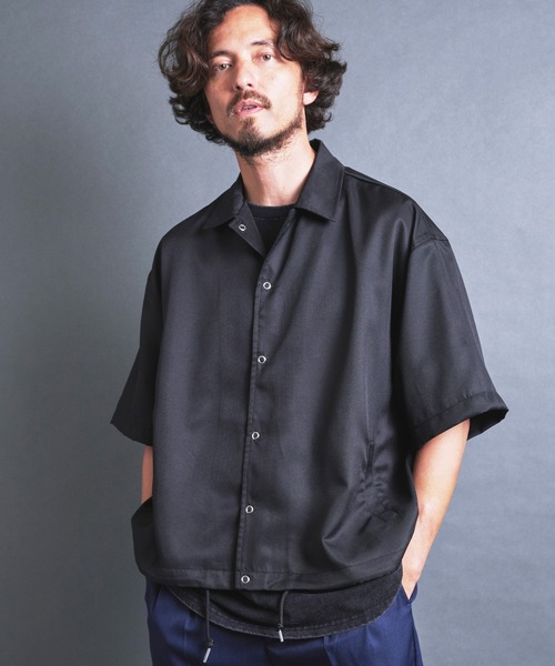 COMMON WARE（コモンウェアー）の「COMMONWARE:コーチシャツジャケットS/S（シャツ/ブラウス・メンズ・ネイビー/ブラック/チャコールグレー・M/XL/L）」の15枚目の写真