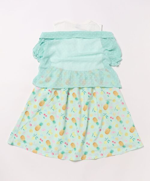 AIMABLE（エマーブル）の「ドッキングワンピース（ワンピース・キッズ・ミント/イエロー・100/110/120/130/140）」の3枚目の写真