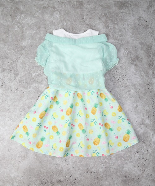 AIMABLE（エマーブル）の「ドッキングワンピース（ワンピース・キッズ・ミント/イエロー・100/110/120/130/140）」の4枚目の写真