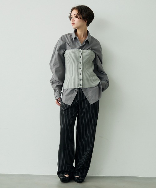 3TUCK WIDE BALLOON TROUSERS 2 ネイビーストライプ TODAYFUL(トゥデイフル) / Life's online store（ライフズ