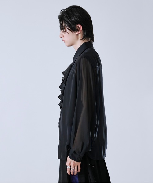 Misayoさんプロデュース ラクテロサロペット シアープリントシャツ2点セット セール】【総合ランキング1位獲得】フード付きシアーシャツ(chiica