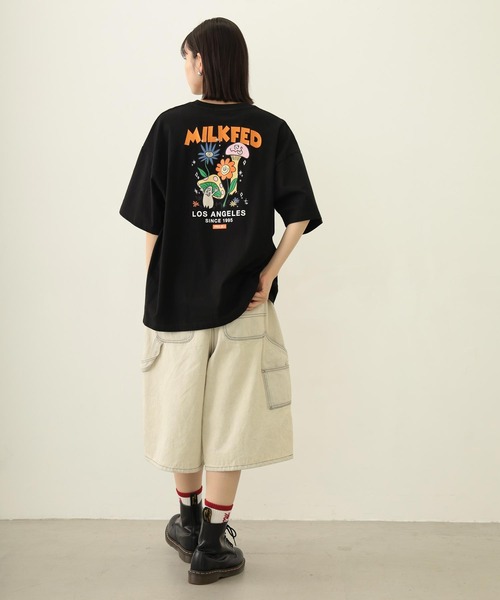 MILKFED.（ミルクフェド）の「FUNNY COLLEAGUE S/S TEE（Tシャツ/カットソー・レディース・ブルー/ブラック/オートミール・M/L）」の7枚目の写真