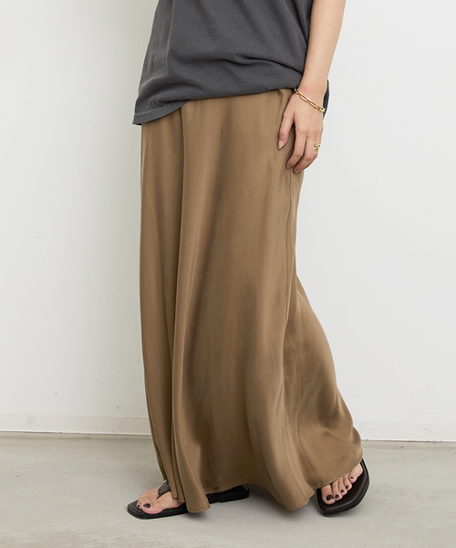 Deuxieme Classe *Cu/R Maxi スカート　ベージュ Deuxieme Classe Cu/R Maxi スカート ベージュ