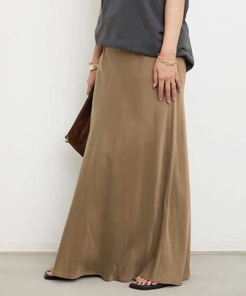 Deuxieme Classe（ドゥーズィエムクラス）の「*Cu/R Maxi スカート（スカート・レディース・ブラック/タン/ベージュ・FREE）」の12枚目の写真