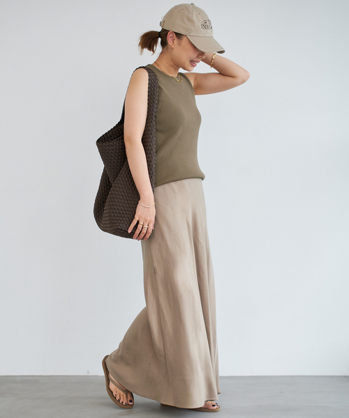 Deuxieme Classe（ドゥーズィエムクラス）の「*Cu/R Maxi スカート（スカート・レディース・ブラック/タン/ベージュ・FREE）」の19枚目の写真