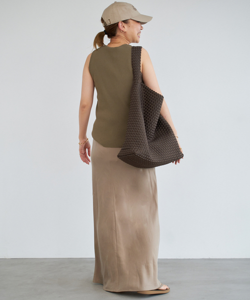 Deuxieme Classe（ドゥーズィエムクラス）の「*Cu/R Maxi スカート（スカート・レディース・ブラック/タン/ベージュ・FREE）」の20枚目の写真