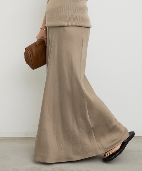 Na☆Deuxieme Classe☆Cu/R Maxi スカートベージュ Cu/R Maxi スカート（スカート）｜Deuxieme Classe