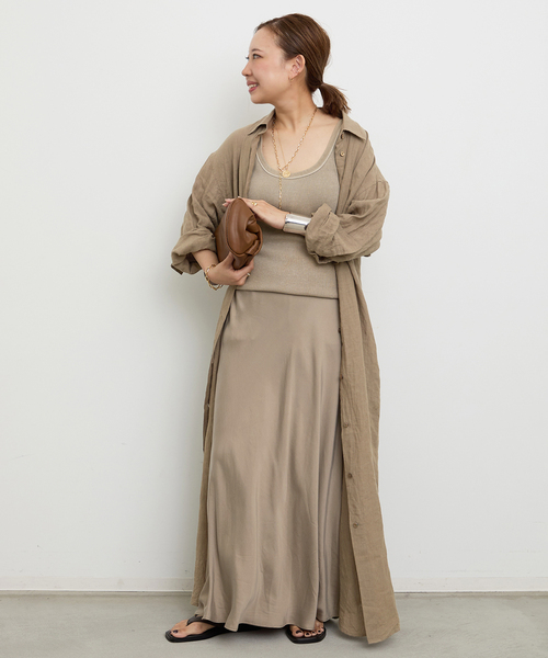 美品❤️ Deuxieme Classe Engaging スカート　グレージュ Cu/R Maxi スカート（スカート）｜Deuxieme Classe
