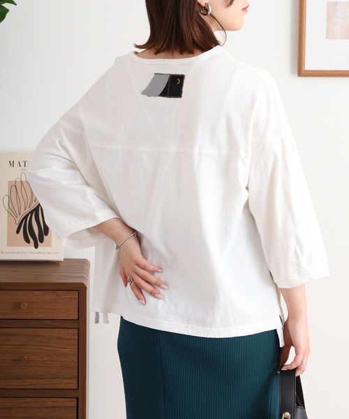 tシャツ EMAGO 夜風と音色刺繍Ｔシャツ レディース Emago tシャツ EMAGO 夜風と音色刺繍Tシャツ レディース