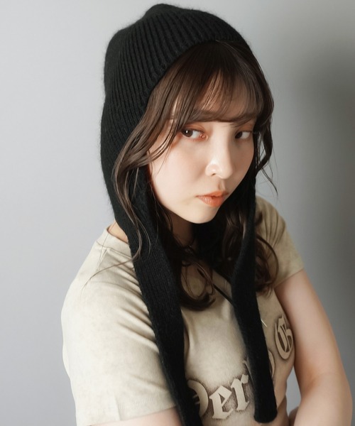 セール】紐つきニット帽（ニットキャップ/ビーニー）｜SPINNS