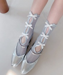 VIVID LADY | レースアップ風 リボンシアーソックス(ソックス/靴下)