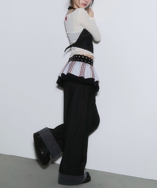 CHERRYQUIRI】sheer layered unbal sleeve / 【チェリーキュリー