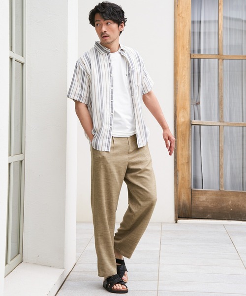 ikka(イッカ)の「【イージーケア】Reflax(R) ワイドイージーパンツ(その他パンツ・メンズ・チャコールグレー/ベージュ・M/L/XL/S)」の5枚目の写真