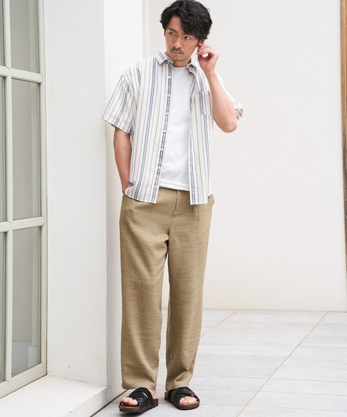 ikka(イッカ)の「【イージーケア】Reflax(R) ワイドイージーパンツ(その他パンツ・メンズ・チャコールグレー/ベージュ・M/L/XL/S)」の7枚目の写真