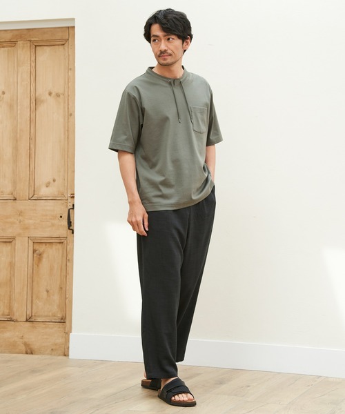 ikka(イッカ)の「【イージーケア】Reflax(R) ワイドイージーパンツ(その他パンツ・メンズ・チャコールグレー/ベージュ・M/L/XL/S)」の10枚目の写真