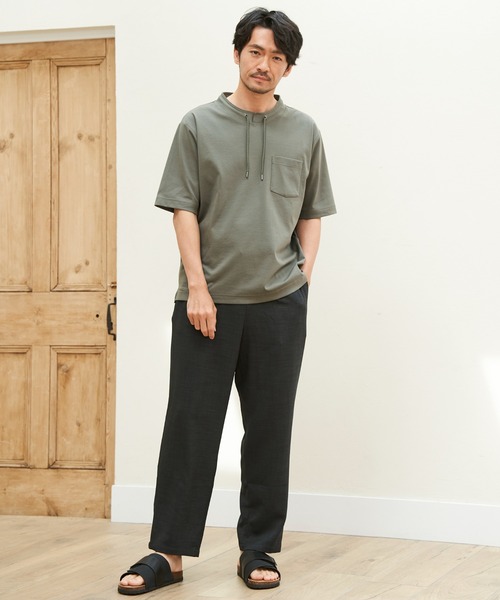 ikka(イッカ)の「【イージーケア】Reflax(R) ワイドイージーパンツ(その他パンツ・メンズ・チャコールグレー/ベージュ・M/L/XL/S)」の11枚目の写真