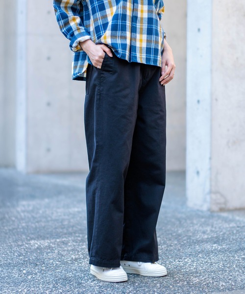 D.M.G.（ドミンゴ）の「[D.M.G / ディーエムジー] 20/10ツイルピーチ ストレートイージーパンツ（チノパンツ・レディース・ブラック/ベージュ・S/M）」の9枚目の写真