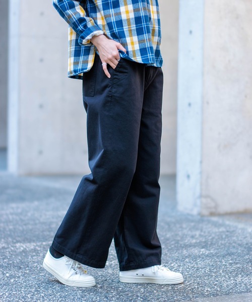 D.M.G.（ドミンゴ）の「[D.M.G / ディーエムジー] 20/10ツイルピーチ ストレートイージーパンツ（チノパンツ・レディース・ブラック/ベージュ・S/M）」の10枚目の写真