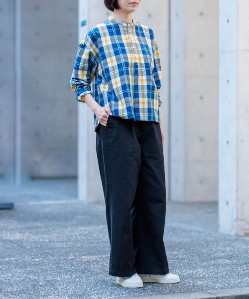 D.M.G.（ドミンゴ）の「[D.M.G / ディーエムジー] 20/10ツイルピーチ ストレートイージーパンツ（チノパンツ・レディース・ブラック/ベージュ・S/M）」の12枚目の写真