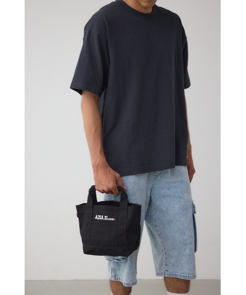 AZUL by moussy（アズールバイマウジー）の「ロゴ刺繍ミニトートバック（トートバッグ・メンズ・ブラック/グレー/オフホワイト/ブルー・FREE）」の15枚目の写真