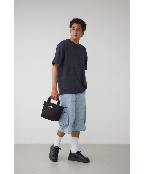 AZUL by moussy（アズールバイマウジー）の「ロゴ刺繍ミニトートバック（トートバッグ・メンズ・ブラック/グレー/オフホワイト/ブルー・FREE）」の16枚目の写真