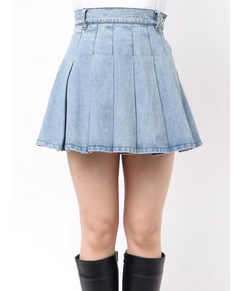 CALNAMUR（カルナムール）の「プリーツデニムミニスカート（スカート・レディース・ブラック/ブルー・SMALL/MEDIUM）」の15枚目の写真