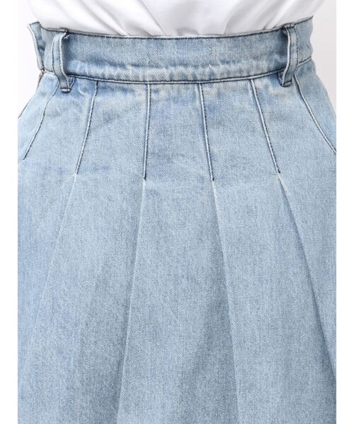 CALNAMUR（カルナムール）の「プリーツデニムミニスカート（スカート・レディース・ブラック/ブルー・SMALL/MEDIUM）」の12枚目の写真