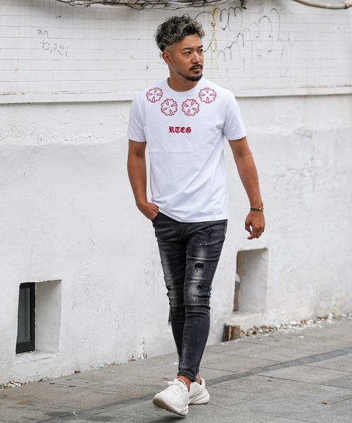 adamsJUGGLER(アダムスジャグラー)の「RTEGネックリリーティー(Tシャツ/カットソー・メンズ・ブラック/ホワイト・S/M/L/XL/XXL)」の12枚目の写真