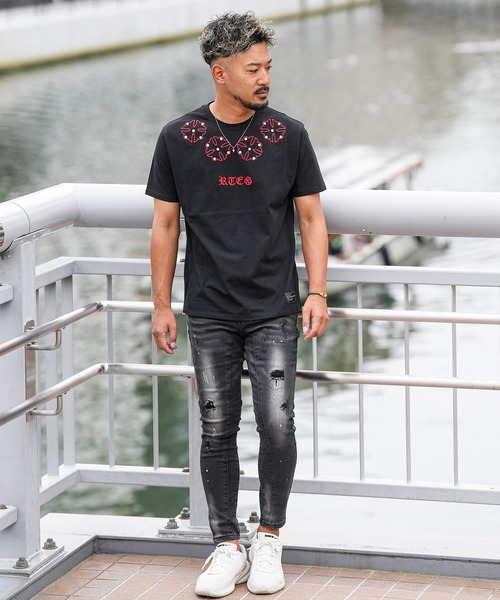 adamsJUGGLER(アダムスジャグラー)の「RTEGネックリリーティー(Tシャツ/カットソー・メンズ・ブラック/ホワイト・S/M/L/XL/XXL)」の15枚目の写真