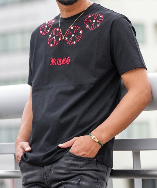 adamsJUGGLER(アダムスジャグラー)の「RTEGネックリリーティー(Tシャツ/カットソー・メンズ・ブラック/ホワイト・S/M/L/XL/XXL)」の5枚目の写真