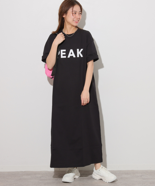 Snow Peak（スノーピーク）の「《追加2》別注【Snow Peak/スノーピーク】Tシャツワンピース（ワンピース・レディース・ブラック/ベージュ・FREE）」の8枚目の写真
