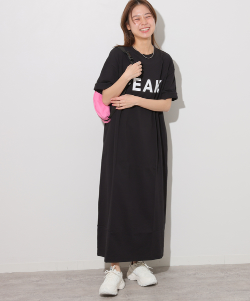 Snow Peak（スノーピーク）の「《追加2》別注【Snow Peak/スノーピーク】Tシャツワンピース（ワンピース・レディース・ブラック/ベージュ・FREE）」の10枚目の写真