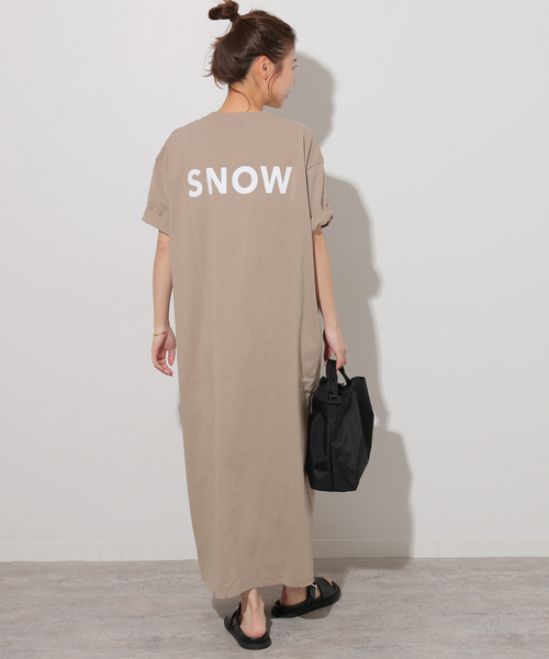 Snow Peak（スノーピーク）の「《追加2》別注【Snow Peak/スノーピーク】Tシャツワンピース（ワンピース・レディース・ブラック/ベージュ・FREE）」の15枚目の写真