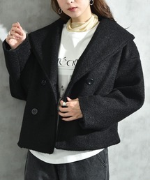 INTERPLANET（インタープラネット）の「フェイクウールリングニットショートコート（ピーコート）」