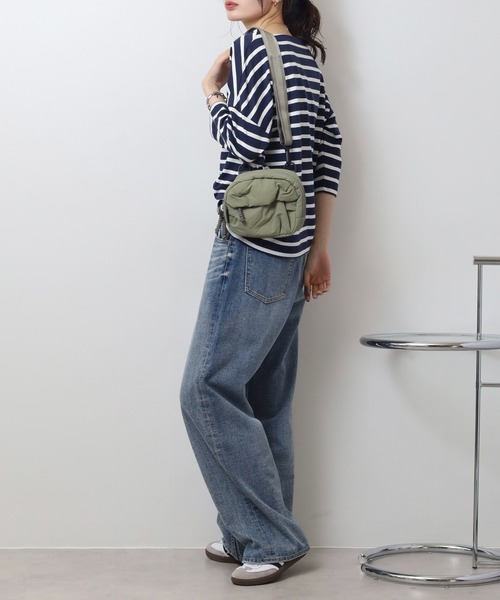 WILD THINGS(ワイルドシングス)の「WILD THINGS PUFF POUCH ナイロンボンディング パフポーチバッグ(ショルダーバッグ・メンズ・カーキ/グレー/ブラック・FREE)」の19枚目の写真