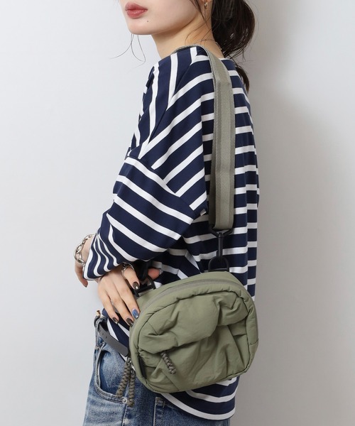 WILD THINGS(ワイルドシングス)の「WILD THINGS PUFF POUCH ナイロンボンディング パフポーチバッグ(ショルダーバッグ・メンズ・カーキ/グレー/ブラック・FREE)」の18枚目の写真