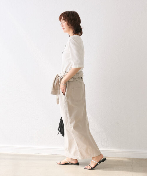 RIVE DROITE(リヴドロワ)の「【汗染み防止/全骨格着痩せ】ガードスウェットテレコTee(Tシャツ/カットソー・レディース・ピンク/ホワイト/チャコールグレー/ブラウン・FREE)」の7枚目の写真