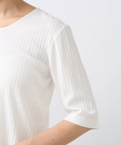 RIVE DROITE(リヴドロワ)の「【汗染み防止/全骨格着痩せ】ガードスウェットテレコTee(Tシャツ/カットソー・レディース・ピンク/ホワイト/チャコールグレー/ブラウン・FREE)」の21枚目の写真