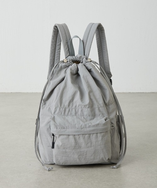 PAPILLONNER（パピヨネ）の「ドロストナイロンリュック/軽量/ZOZO限定（バックパック/リュック・レディース・ブラック/グレー・FREE）」の11枚目の写真