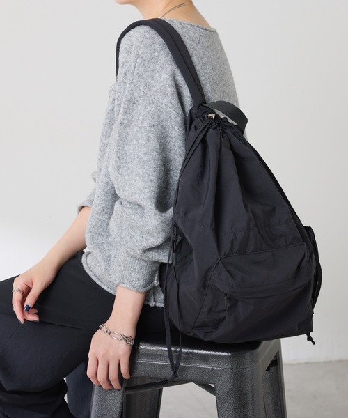 PAPILLONNER（パピヨネ）の「ドロストナイロンリュック/軽量/ZOZO限定（バックパック/リュック・レディース・ブラック/グレー・FREE）」の20枚目の写真
