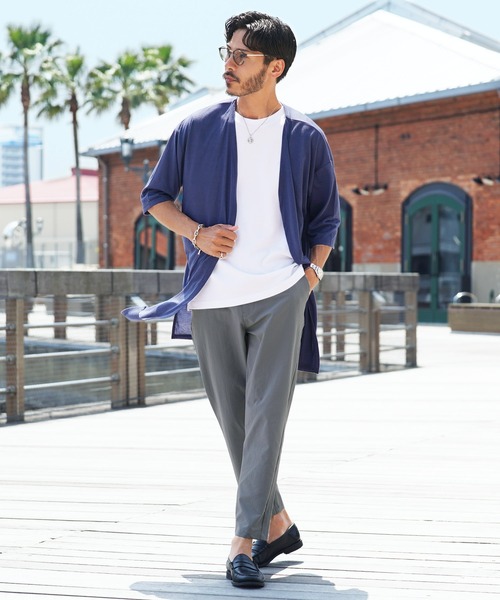 jiggys shop(ジギーズショップ)の「5分袖 ロング丈 コーディガン サマーカーディガン(カーディガン/ボレロ・メンズ・チャコールグレー/ブラック/ネイビー/グレー系その他・LARGE/MEDIUM)」の18枚目の写真